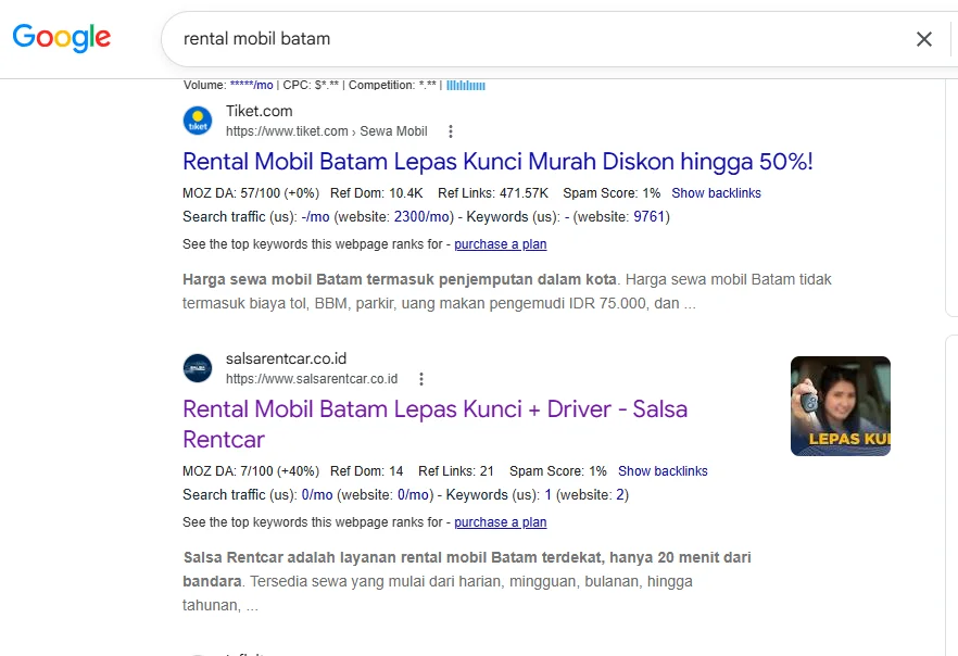 rental mobil batam klien